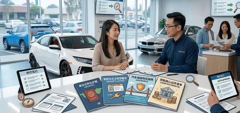 2026美国买车证件全攻略：留学生/新移民必看，时代车行助你快速提车